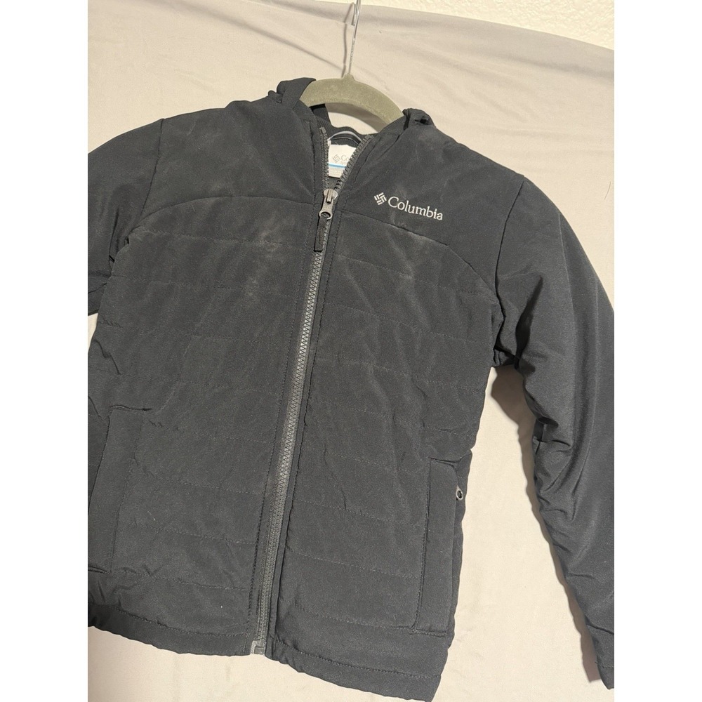 Columbia Sportswear Black Zip Up Jacket w/hood youth Smal